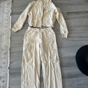 TNA Cream sweatsuit